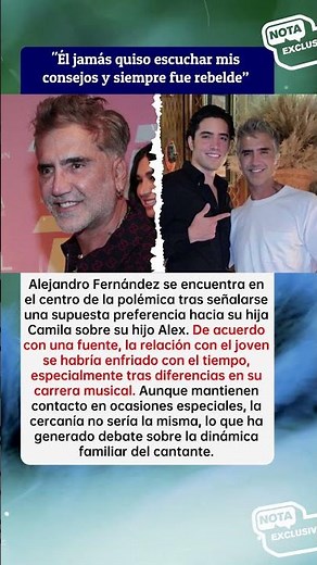 😳 Señalan distanciamiento entre ‘El Potrillo’ y su hijo Alex y causa revuelo