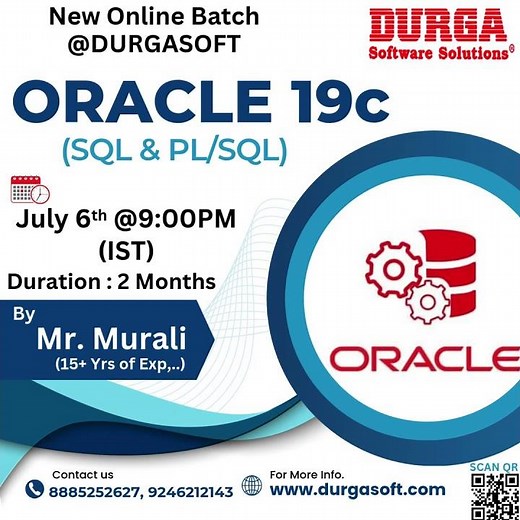 ORACLE 19c Online Training @ DURGASOFT #durgasoftware #durgasoft #oracle19c #shorts