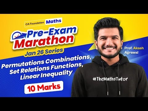 Maths 10 marks | Part 2 | Pre Exam Marathon CA Foundation January 2026 | Akash Agrawal
