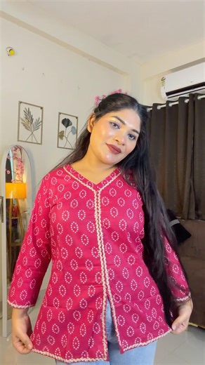 New designer cotton short kurti #shortkurti #cotton #viralvideo #viralvideo #officewear #meesho