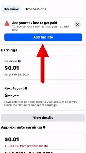 facebook tax information setup || add your tax info to get paid #facebook