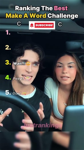Ranking The Best/Funniest Make a Word Challenge moments 😂 #shorts #wordchallenge #couplegoals #funny