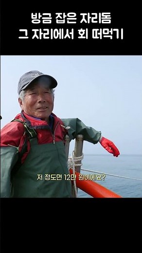 방금 잡은 자리돔 그 자리에서 회 떠먹기 #골라듄다큐 #shorts