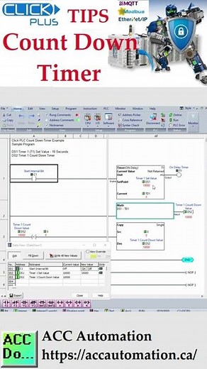 Click PLC Count Down Timer