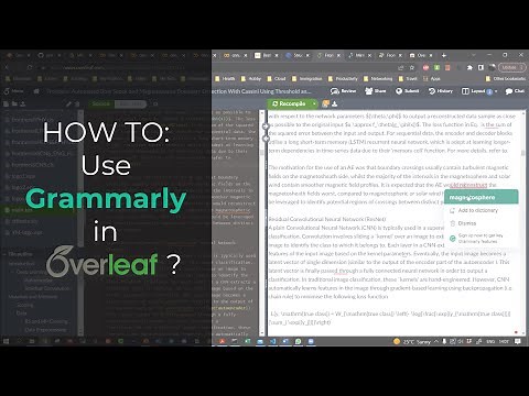 HOW TO: Use Grammarly in Overleaf