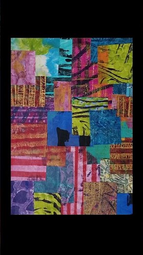 Painted Paper Collage Abstract Art Slideshow Gallery #shortsvideo #diy #studiosilvercreek