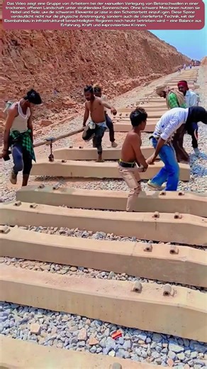 Schienenstahl im Griff: Wie Handwerker Eisenbahnen aus Beton errichten