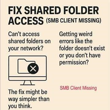 Fix Shared Folder Access on Windows SMB Client Missing