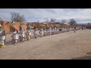DEER DANCE 2024 OHKAY OWINGEH PUEBLO - Dear Dancers Round 2 North Plaza
