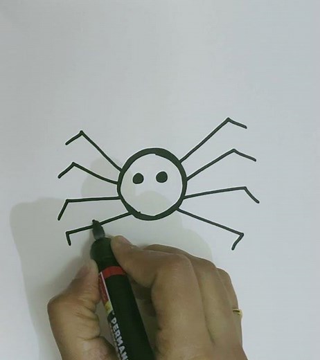 How to draw a Spider 🕷️ for kids/Easy drawing for kids.