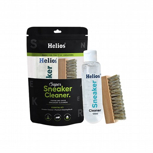Helios Super Sneaker Cleaner 125 ML - Eco-Friendly Cleaning Solution & Premium Brush Kit – Perfect for All Sneaker Materials – Effective Grease & Stain Removal