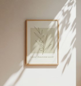Psalm 52:8, Bible Verse Wall Art, Christian Wall Art, Bible Verse Print, Christian Poster, Olive Tree in the House of God, Christian Gift - Etsy