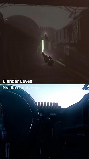 Scifi Spaceship fly by made in Blender and Nvidia Omniverse