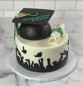 Graduation Silhouette | Cake Decor | Fondant Toppers - Etsy