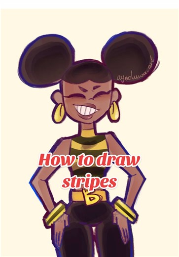 How to draw stripes #fyp #bumblebee #frisk #howto #tutorial
