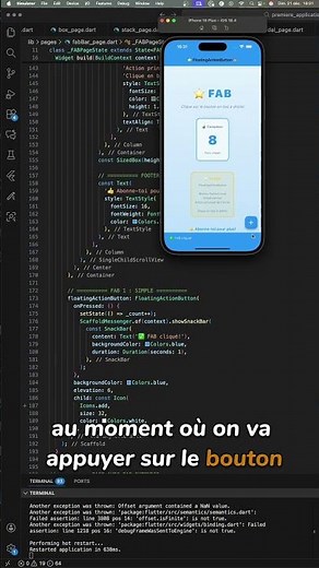 Comment implémenter un bouton en bas à droite dans une application mobile ?