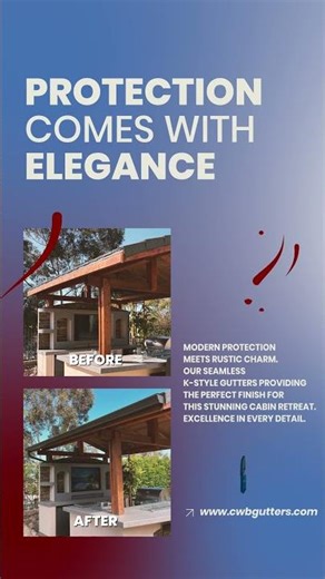 K-Style gutter installation on a gorgeous rustic cabin - San Diego, CA