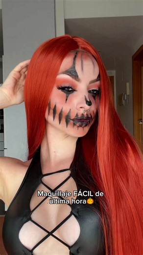 🧡🎃IDEA de maquillaje FÁCIL de última hora🎃🧡 #halloween #disfraz #calabaza #maquillaje #tutorial