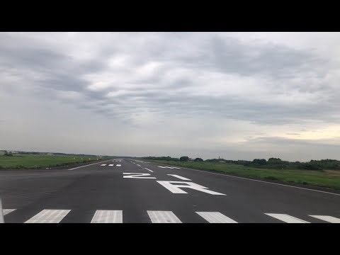 【航空機】茨城空港（RWY21R）離陸／曇り 滑走路内Uターン（ターニングパッド）