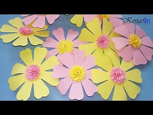 CANTIK !!! Hiasan Bunga Dari Kertas HVS | Paper Flower | Hiasan Dinding