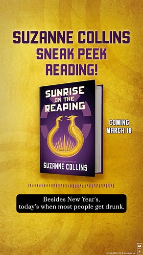 SURPRISE SNEAK PEEK! Suzanne Collins, author of the #1 worldwide bestselling Hunger Games series, reads a NEW excerpt from Sunrise on the Reaping. Take a listen today and get ready for the book release on March 18th! #ReadSunrise #TheHungerGames #BNMidnight https://barnesandnoble.visitlink.me/Qdqr3U | Barnes & Noble
