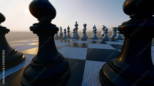 Chess competition and chess game.