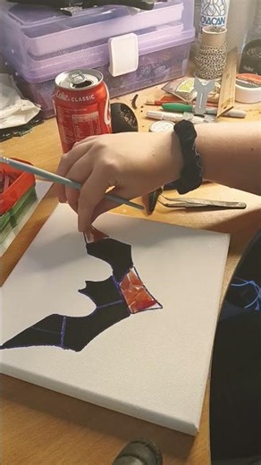 Batman symbol mosaic #batman #glasscraft #mosaic #art