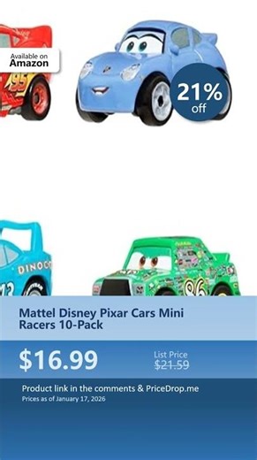 Mattel Disney Pixar Cars Mini Racers 10-Pack