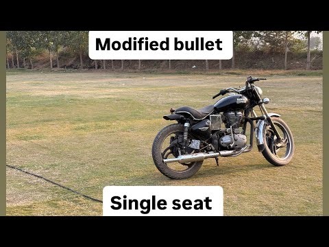 Modified bullet single seat and chota punjab exhaust modification full cost ||KARAN TYAGI VLOGS ||