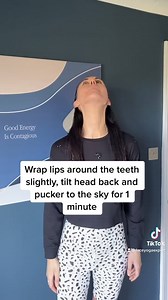 80K views · 1.3K reactions | 3 Face Yoga moves to do without using your hands   Wrap lips around the teeth slightly, tilt head back and pucker to the sky for 1 minute  Turn head and stick out tongue for 15 seconds, twice each side  Do eye movements side to side and up and down for 1 minute | The Face Yoga Expert | Facebook