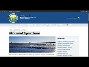 How to Access the Florida Aquaculture Interactive Atlas