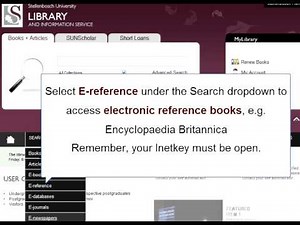 Stellenbosch University Library and Information Service Access to Information