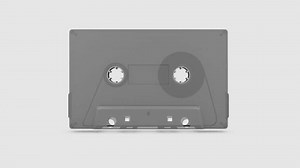 3D animation of Audio cassette tape