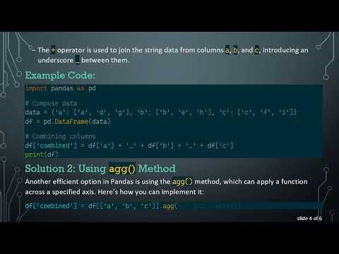 Efficiently Join String Columns in Pandas Dataframes