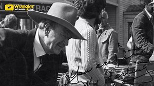 3.4K views · 565 reactions | On this Father’s Day, Marisa Wayne shares a favorite memory of her father from the set of The Shootist. Join us today in honoring the men in our lives that have fought cancer with courage, strength and GRIT. www.johnwayne.org #ShowYourGrit #FathersDay | John Wayne Cancer Foundation | Facebook