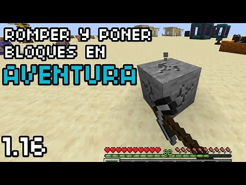 Cómo romper y poner bloques en modo aventura en Minecraft 1.16