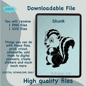 Happy Skunk SVG Vector File: Cricut & Silhouette Cut (digital Download) - Etsy UK