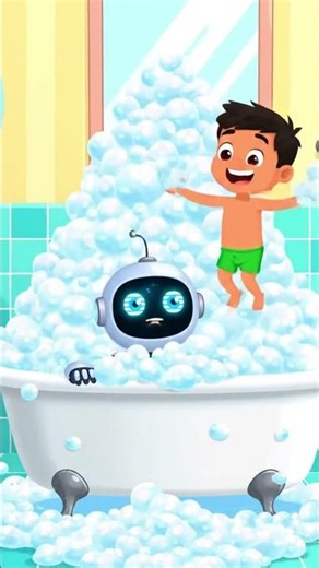 Bubble Bath OVERFLOW! Robo Adds Too Much Soap! 🛁😂
