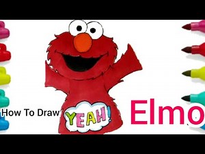 How To Draw A Elmo | Seasme Street Elmo Step by step | cartooning cute drawings