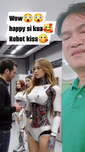 Robot kiss😘 #robot #humanoid #virals #fypシ゚ | Zurc Leoj