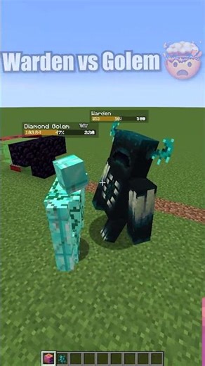 Minecraft Golem vs Warden 💀 #shorts #minecraft #dublagem
