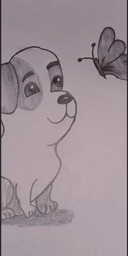 Beginner Dog Drawing 🐶 | Cute Doge Sketch in Minutes | #Shorts ‪@nidhipathshala-p‬