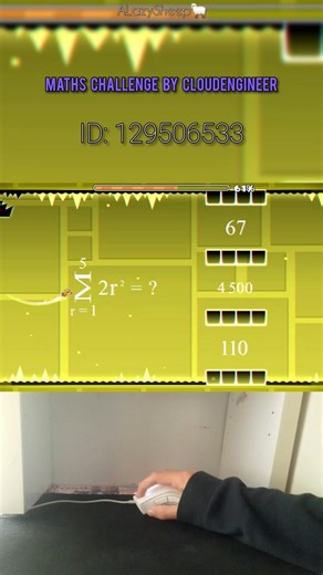 Maths Challenge by CloudEngineer — answer fast or lose 👀 #gd #geometrydash