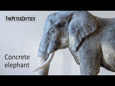 How to make concrete elephant sculpture + my secret varnish recipe _ DIY by thePeterZaytsev
