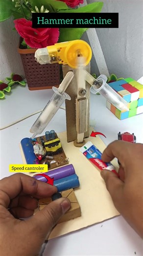 Mini Automatic Hammer Machine Made With Dc gear motor #shorts #hammermachine #motor