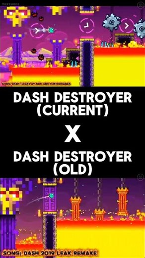 Dash Destroyer x Dash Destroyer old - Geometry dash & GDPS editor 2.2 #byegdpseditor #anotherhashtag