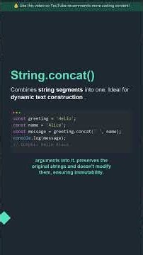 💻 String.concat() | Tech Interview Must-Know #Shorts
