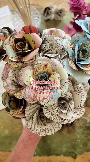 Handmade Flowers from Vintage Papers Tutorial