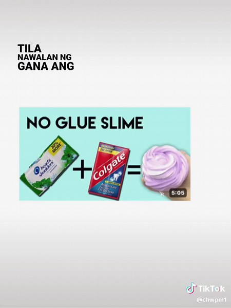 Paano Gumawa ng Slime gamit ang Colgate na Walang Gam