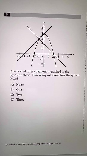 Solving System of 3 Equations: SAT Math Problem 9